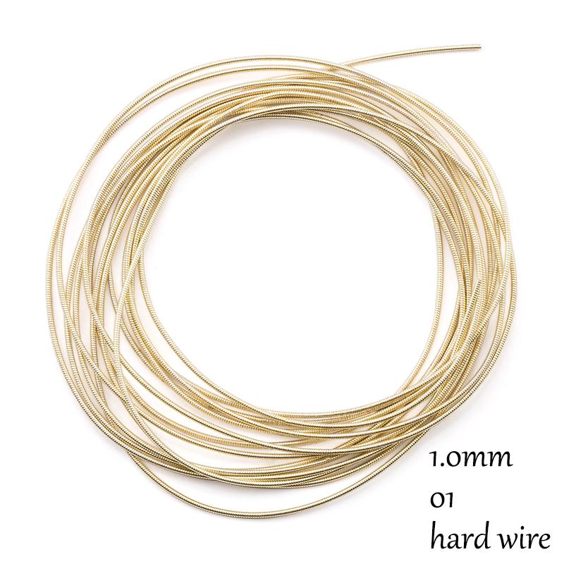 10 Gauge Silver Gold Plated Copper Craft Wire Flexible Metal French Bullion Wire for Jewelry Making DIY Embroidery Beading