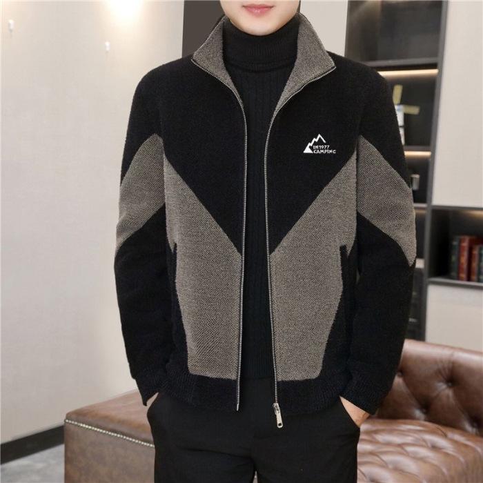 2025 Autumn/Winter Men s Korean Style Short Woolen Coat - Versatile, Fashionable Stand Collar Jacket M