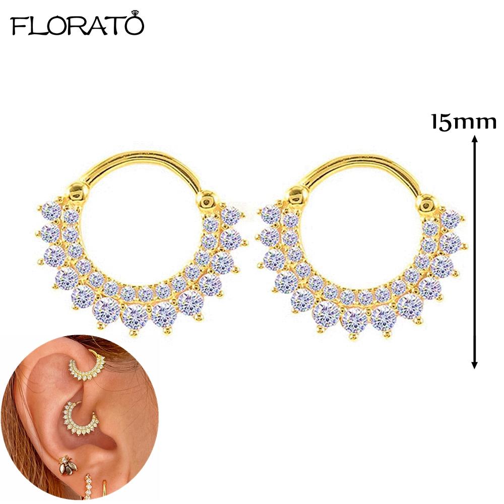 925 Silver Needle 11/13mm Small Hoop Earrings for Women Circle Piercing Huggie Earrings Multicolor Zircon Earrings Party Jewelry