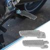 Uxcell Motorcycle Front Silver Compatible with Set of 2 and Pedals, Footsteps, Metal, Non-Slip, Tone, Honda, (Left Right)