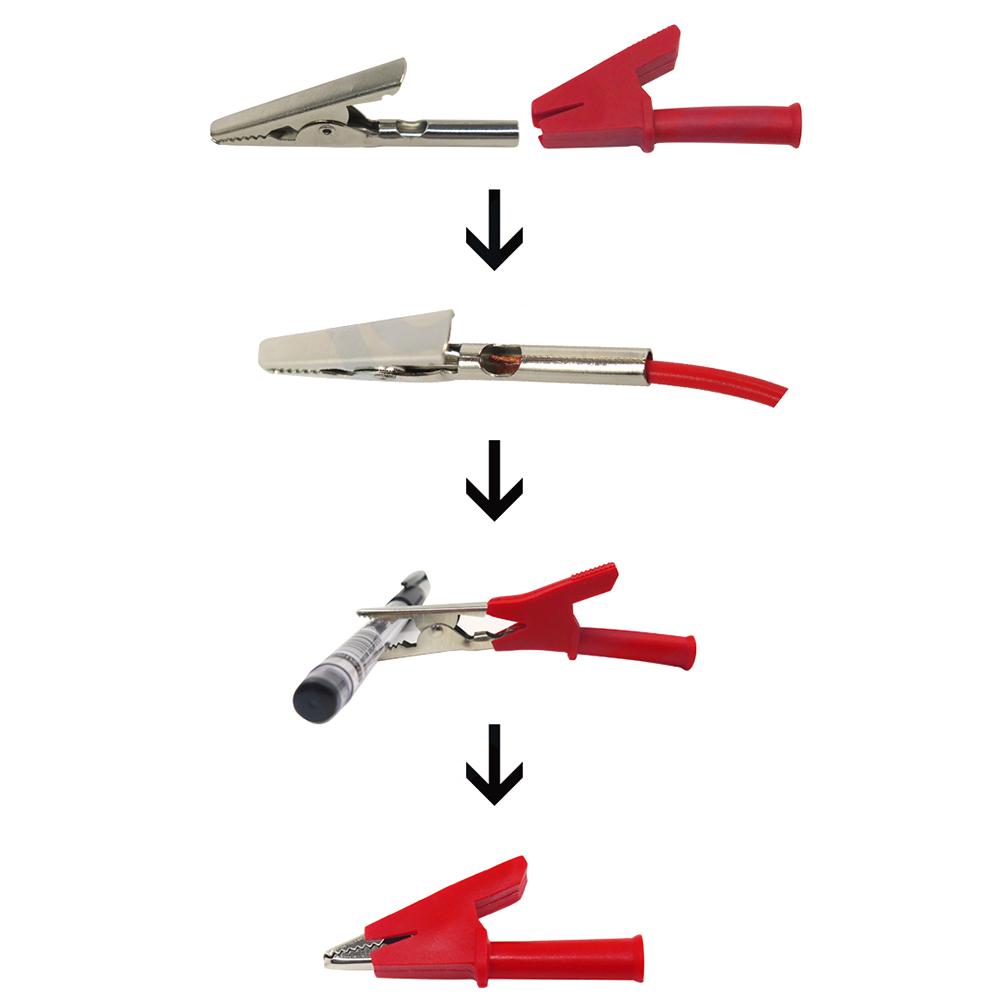 1Pair Alligator Clip Copper Crocodile Clips 1000V/20A 4mm Banana Socket Test Clip For Multimeter Pen Test Lead Cable