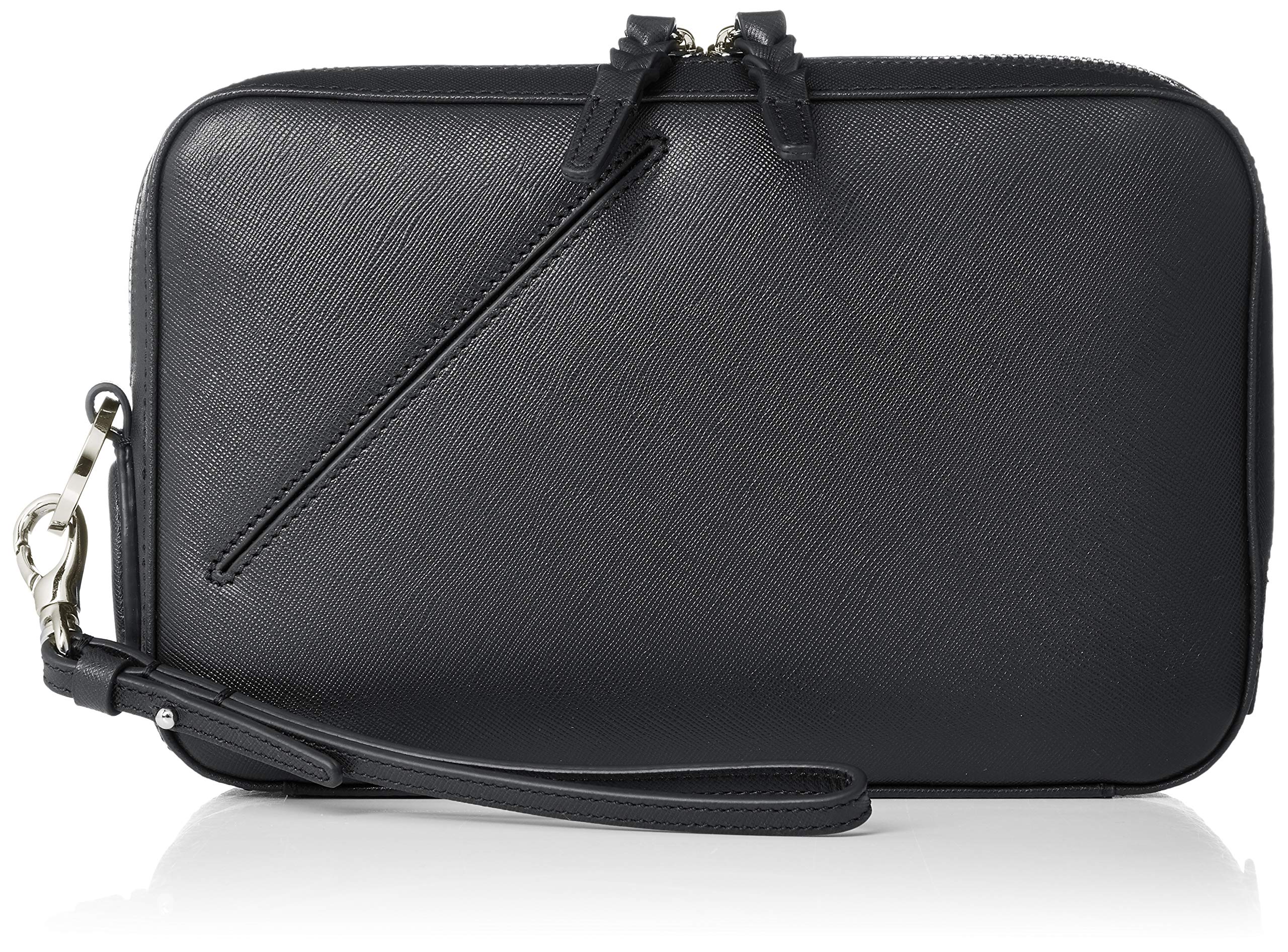 

Rounded corner leather clutch bag PAP152 black [PID] чорний