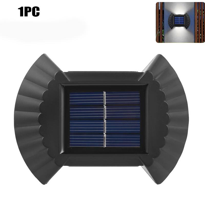 1-4 STÜCKE Auf und Ab Solar Wandleuchte Außen Wasserdicht Auf und Ab Leuchtende Beleuchtung für Gartenzaun Dekoration Sonnenlicht