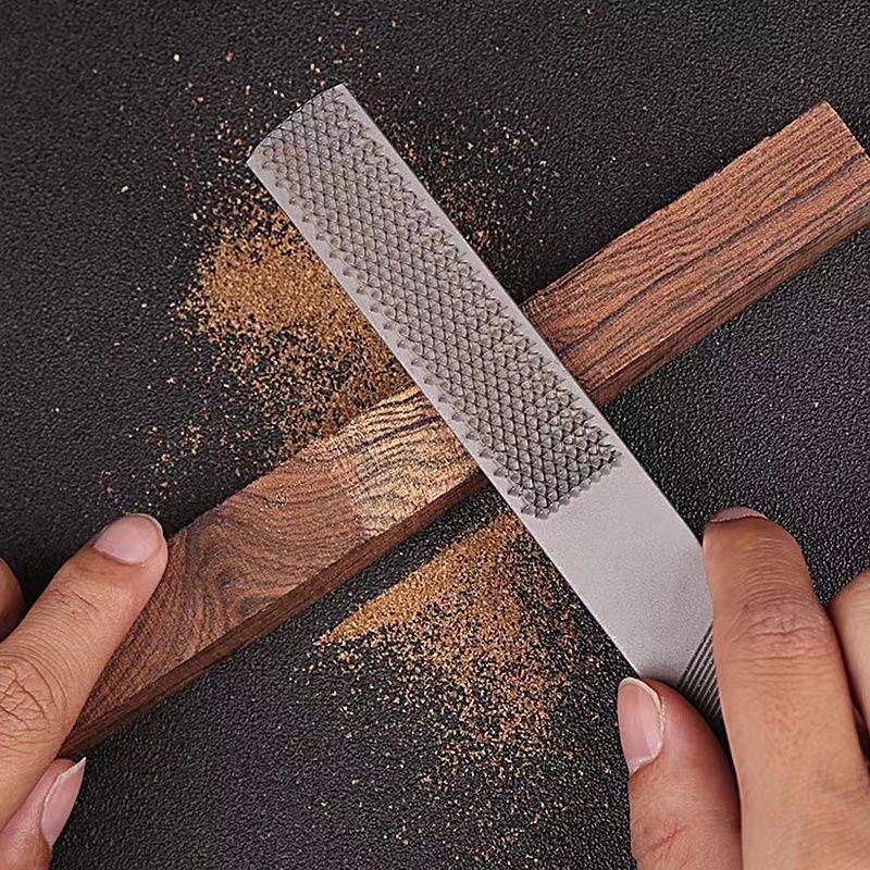 Halbrunde Holzbearbeitungsfeile - Feine und Grobe Zähne für Hartholz, Stahl und Holz