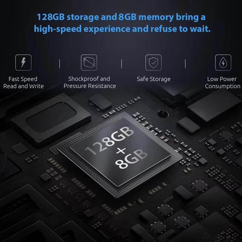 ERVPES Mini PC B20E Windows 11 8GB RAM 128GB SSD Intel 6500Y Micro Desktop Computer Dual-Band WiFi Mini Pc