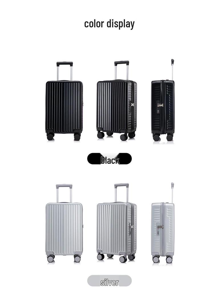 14" Silent Wheel Carry-On Luggage with USB Charger & Cup Holder