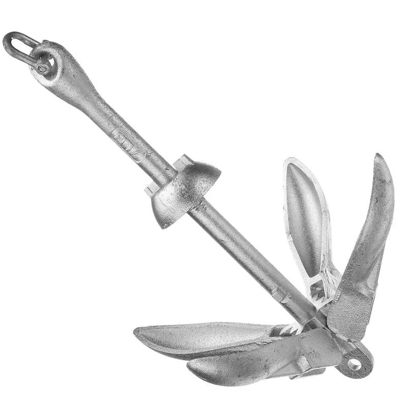 For Marine Yacht Folding Anchor Kayak Canoe 2.5KG/3.2KG Cast Aluminum Boat Folding Grapnel Anchor Docking Hardware