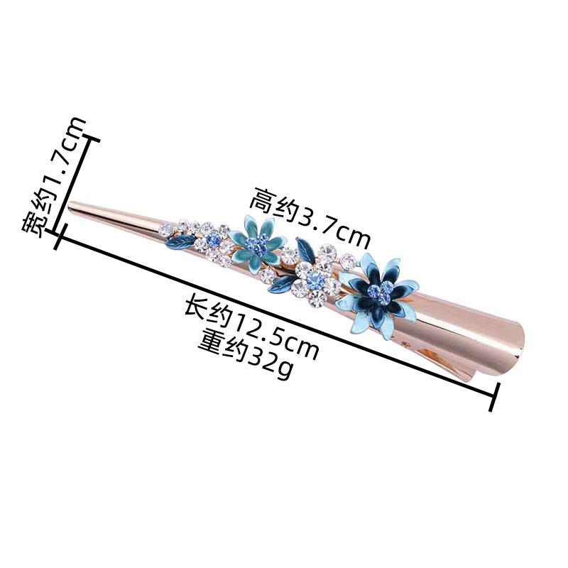 Headgear Spring And Summer High-End Hairpin, Women'S Adult Hairpin Alloy Paint Summer Disc Hair Ponytail Horn Clip