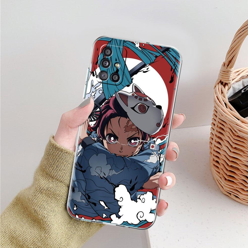 

Чехол для Samsung A51 A71 A21s, чехол для Galaxy A12 A31 A32 A52 A02s A11 A41 A72 A91, мягкий чехол для телефона, чехол для телефона Demon Slayer, аниме Samsung A51 5G
