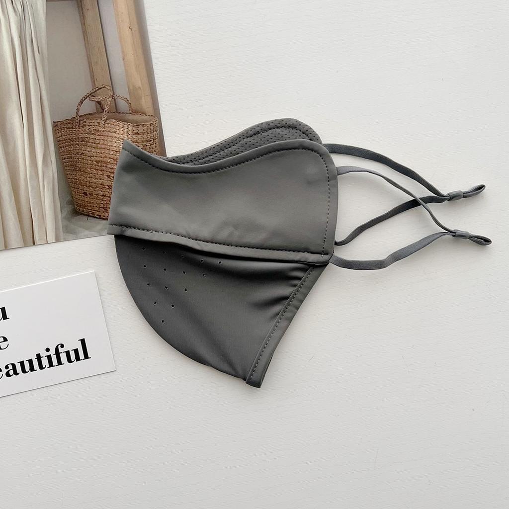 Summer High-Value Sunscreen Three-Dimensional Mask Eye Corner Anti-Ultraviolet Sunshade Mask Solid Color Ice Silk Thin Breathable