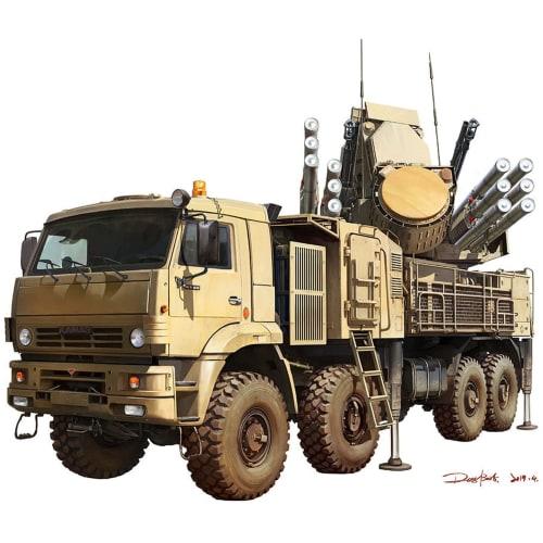 Tiger Model 1/35 Russian Pantsir-S2/SA-22 Greyhound Plastic Model Kit TML4645, Molded in Color