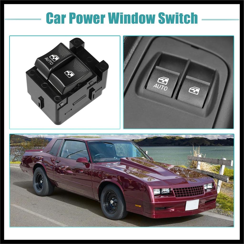 Power Window Switch Window Control Switch Fit for Chevrolet Monte Carlo 2000-2005 No.10284860 - Pack of 1 Durable Material