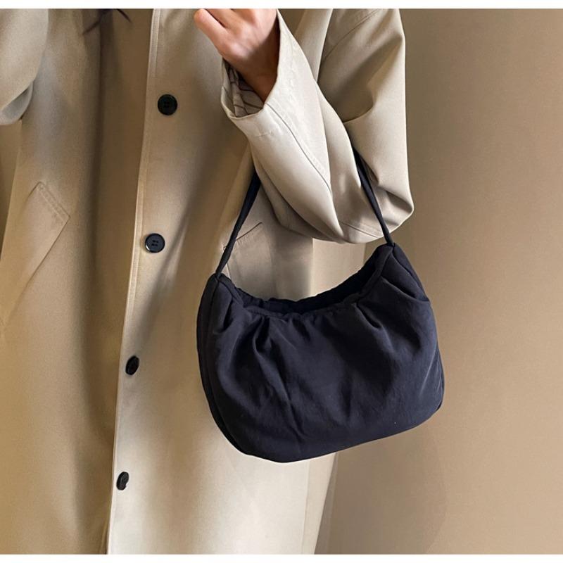 Spring and summer simple underarm canvas bag niche fashion messenger bag commuter travel shoulder bag