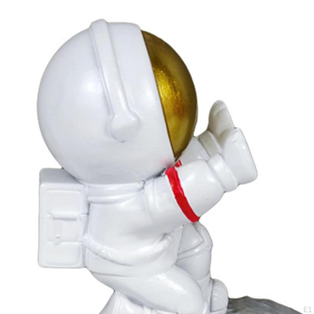 Creative Resin Astronauts Ornaments Stand Figurine Crafts Mobilephone Support for Table Desktop