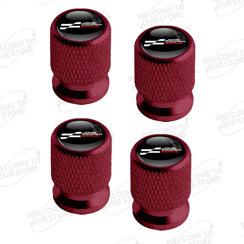Aluminum For John Cooper Works JCW Logo Mini Cooper R59 R60 R61 F55 4pcs Car Decor Wheel Tire Valve Caps Stem Cover Accessories