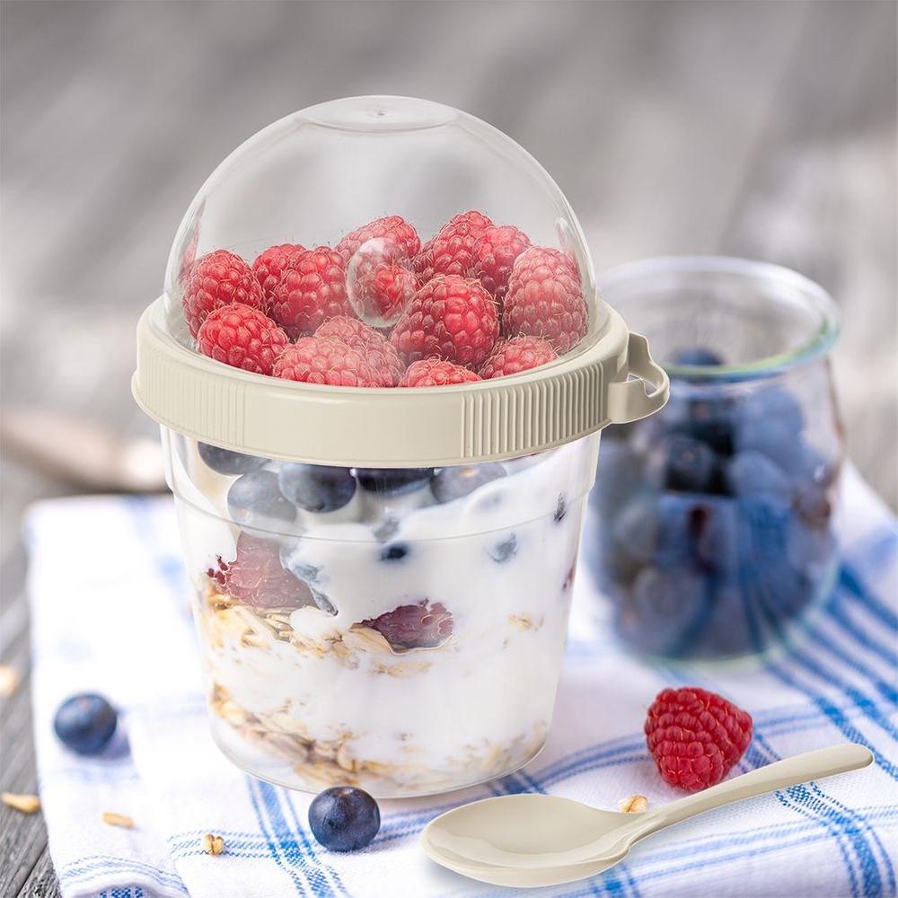 Lunchbox Container for Yogurt, Muesli, Fruit, Salad + Cutlery 400 ml