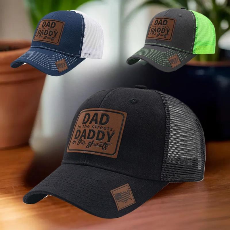 [JN] Summer Mesh Baseball Cap Women Men DAD Letter Patch Snapback Hat Casual Breathable Unisex Street Hip Hop Trucker Caps