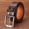 Men's Casual Genuine Leather Pin Buckle Belt - Pure Cowhide for Middle-aged and Young Adults