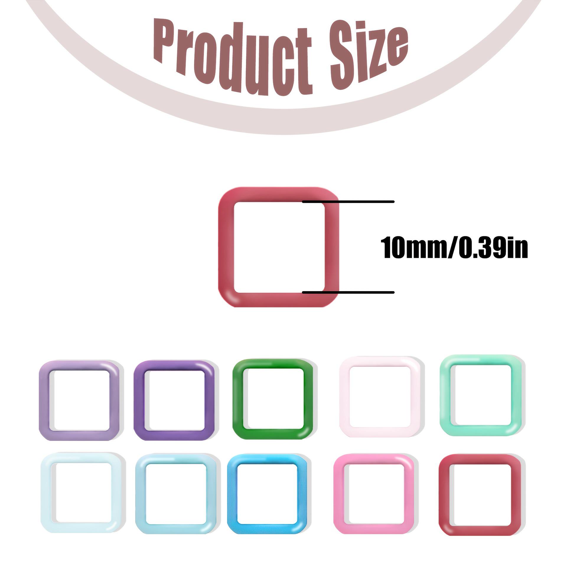 

Металлические маркеры петель для вязания крючком - Круговые спицы, Квадратная эмаль, Цветные аксессуары для вязания