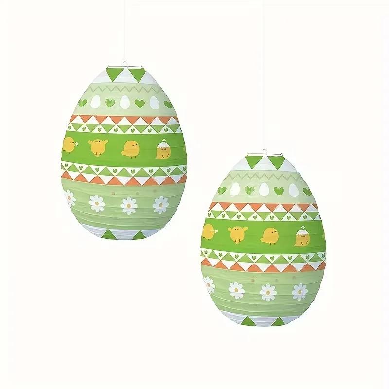 Easter Egg Paper Lanterns, Easter Bunny Paper Lanterns,Flower Hanging Decorations,Decorative Paper Chinese Lanterns,Suitable