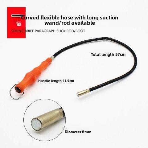 Strong magnetic pick-up device with magnetic rods, flexible magnetic rods, universal for motorcycle repair tools бежевый