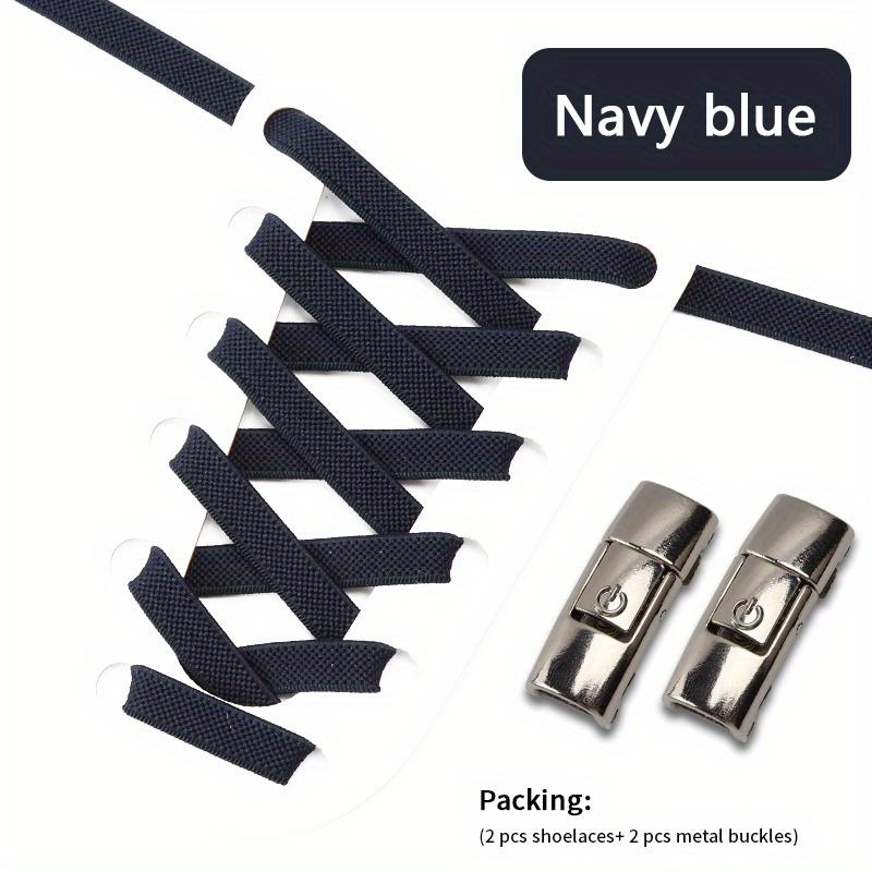 1pair No-Tie Shoelaces With Buckles For Sneakers Sports Shoes