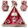Mystery Skull Metal DND Dice Set for Dungeons and Dragons, Unique Magic RPG Role Playing Game Accessories Gifts