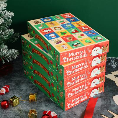 Christmas Countdown Calendar Box Set 5pcs DIY Advent Gift Boxes for Filling Holiday Party Favors Kids Family Fun