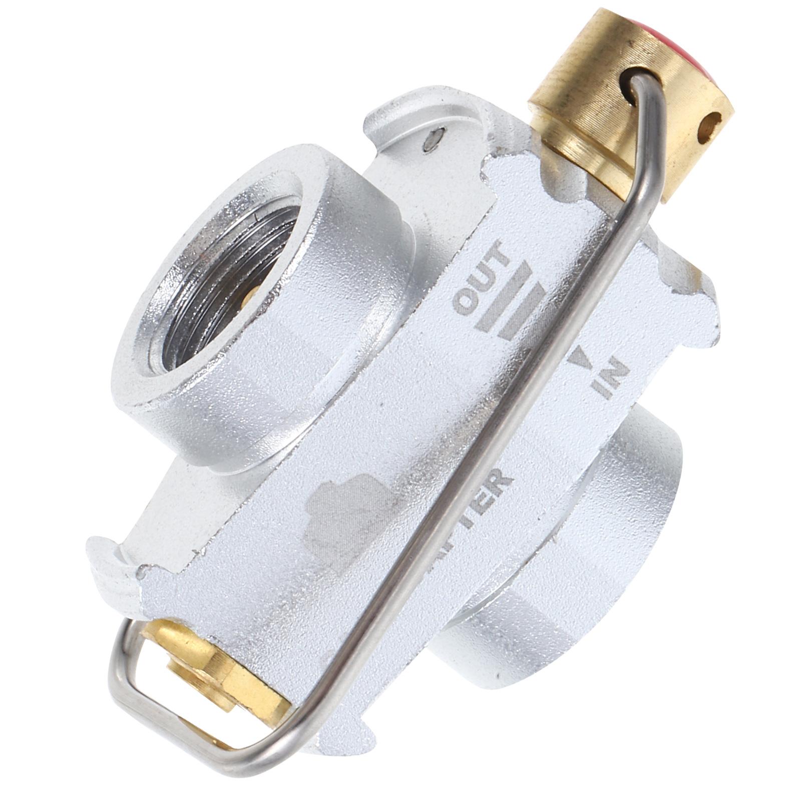 

Flat Tank Adapter Flip Fuel Transfer Device Gas Refill Canister Valve Camping Saver Silver Fittings Fuel Canister Refill Adapter срібний