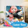 Custom Name Adventure Cute Anya Blanket bed sofa Blanket Flannel Blanket for Camping, Hiking, Picnic Essentials,gift for Fan family