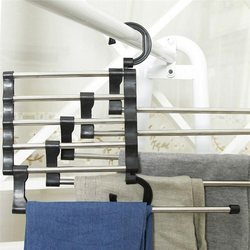 Multifunctional Five-in-one Trouser Rack Retractable Magic Trouser Rack Hanger