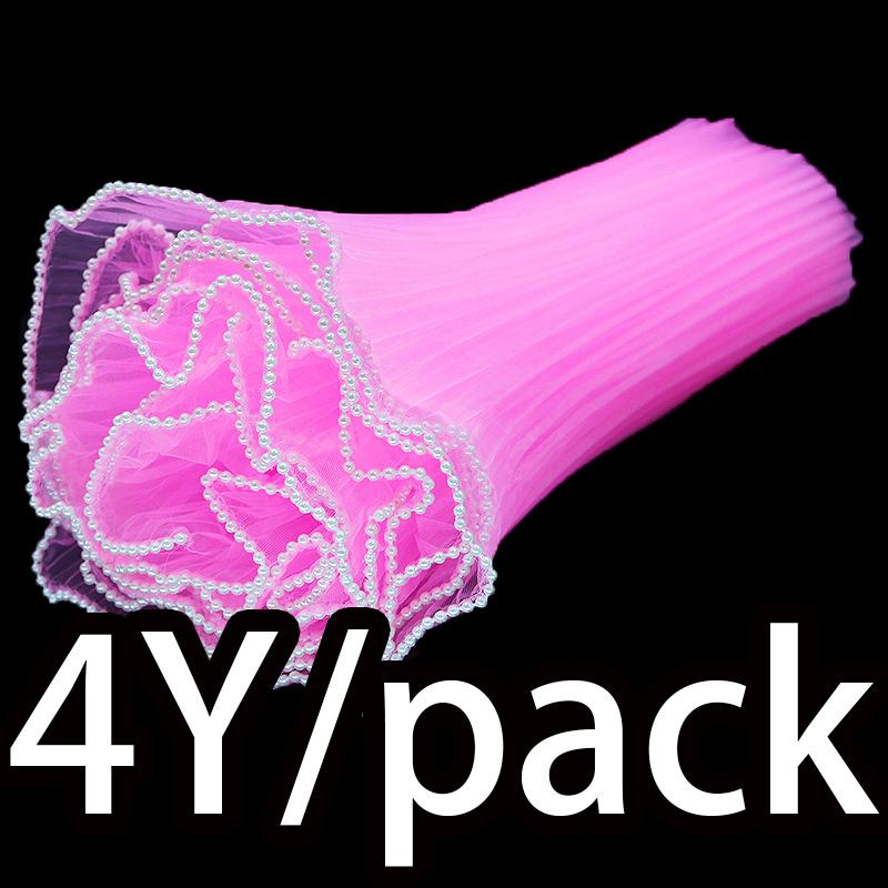 (4 Yards/bag) 28cm Wave Yarn Pearl Edge Yarn Valentine's Day Gift Flower Packaging Material Wedding Decoration Lace Handmade DIY