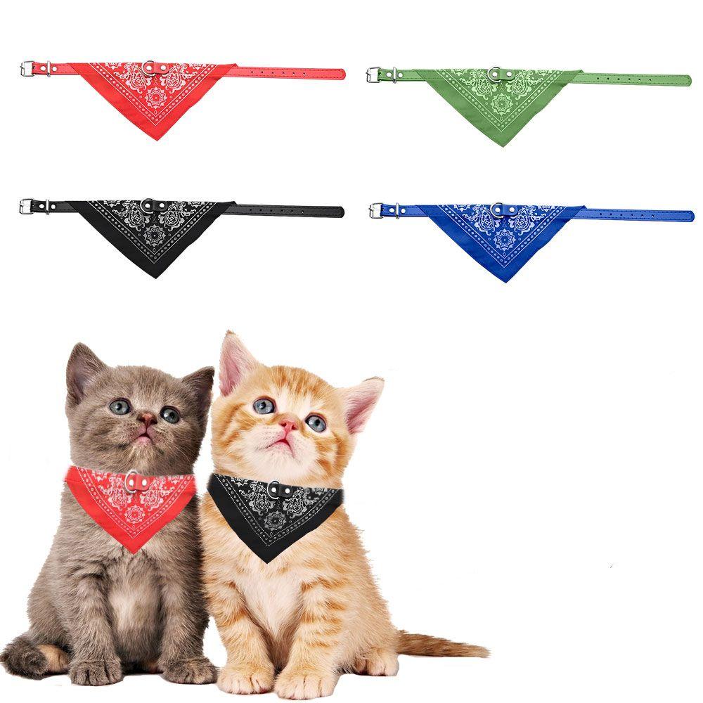 

4 PCS Ties Neck Decor Party Dog Bandanas Cat Bibs Pet Scarf Puppy Kerchief