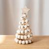 Christmas Tree Desktop Ornament Nordic Style Artificial Swivel Beads Top Star Small Artificial Tree Festive Holiday Decoration