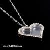 1pcs Alloy Pendant Magnet Locket Necklace Water Droplet Rectangle Heart Necklaces For Women Men DIY Photo Stainless Steel Chains
