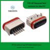 Waterproof Type-C 6-Pin Female Connector with Zinc Alloy Shell