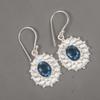 London Blue Topaz 925 Solid Sterling Silver Earrings, Handmade Gemstone Earrings Jewelry, Gifts For Wife Brand New Earrings