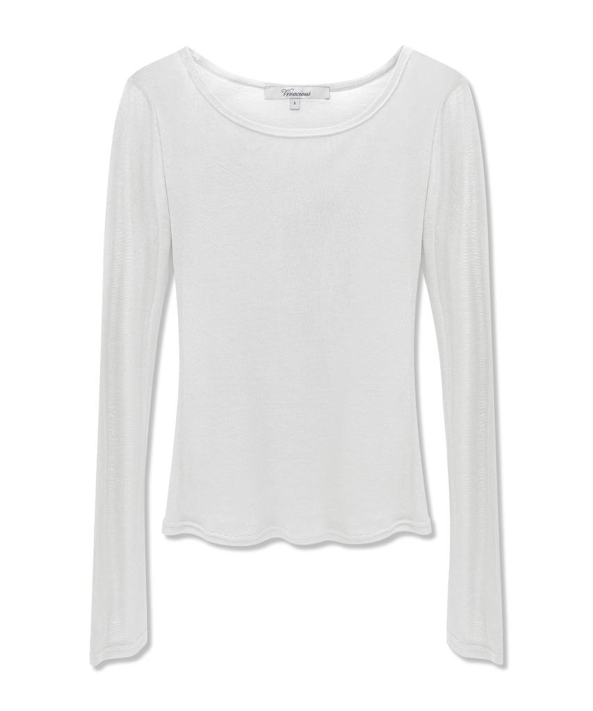 VIVACIOUS Newage See-Through Spandex Tee_6 Colors
