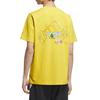 adidas T Shirts Unisex Yellow Crew Neck Moderate Straight Fit KC3061