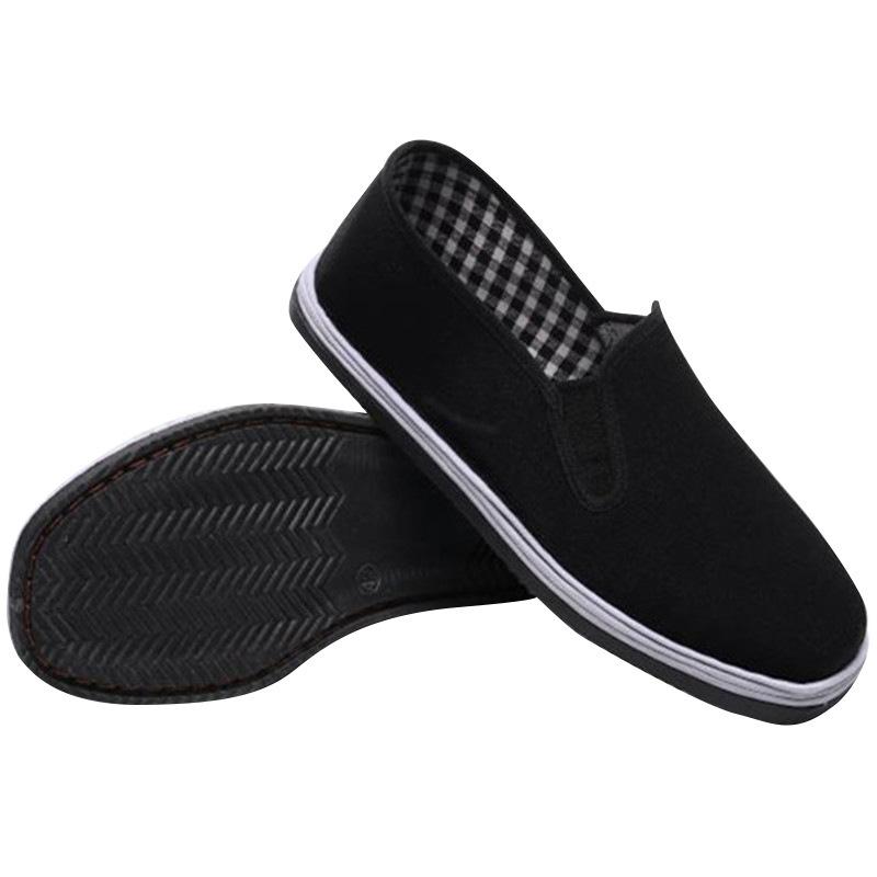 Old Beijing cloth shoes men's and women's shoes lasagna casual driving work labor insurance black cloth shoes breathable flat heel durable