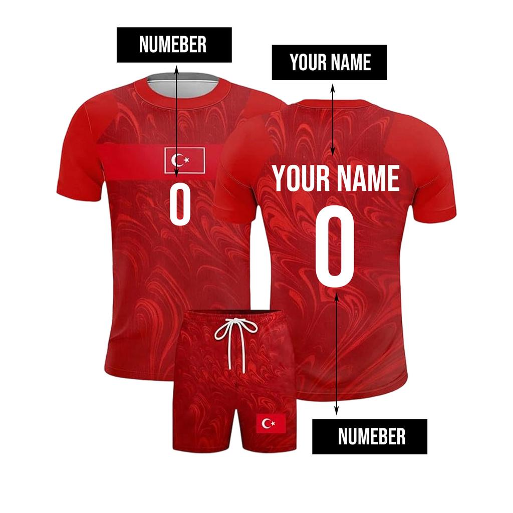 Men's Two Piece Soccer Jersey Set Short Sleeve Shirt and Shorts Lightweight Breathable Athletic Sportswear for Training and Competition