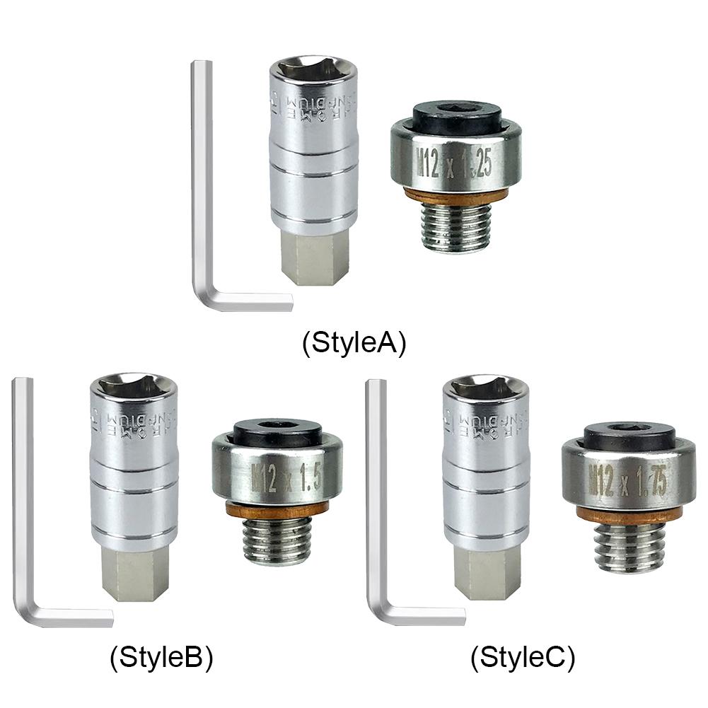 Magnetic Oil Drain Plug Stainless Steel Oil Drain Sump Nut M12x1.25 M12x1.5 M12x1.75 Engine Oil Drain Plug Gaskets Car Parts