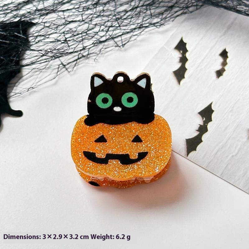 Pumpkin/Ghost Halloween Theme Hair Claw Clip Holiday Party Headwear Hair Claws For Hair Diy Accessory Hair Styling