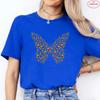 Fashion Butterfly Puzzle Piece T-shirt for Women Graphic Tees Shirt Aesthetic Clothing Summer Autism Awareness Month Y2k Tops