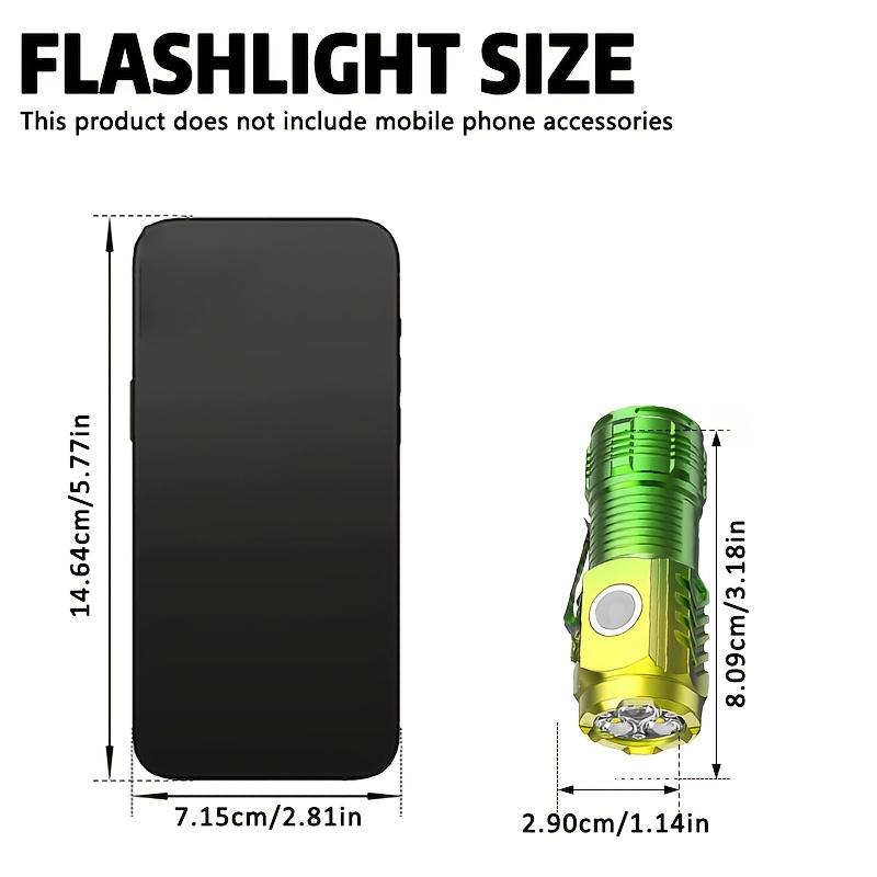 Mini Linterna Portátil de 3 LED con Clip para Bolígrafo, Luz Nocturna Linterna Magnética Multifuncional, Adecuada para Caminar, Leer, Emergencia, Iluminación de Trabajo