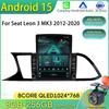 Autoradio Android 15 Pour Seat Leon 3 MK3 2012 – 2020, Navigation GPS, Android Auto Carplay, Wifi, Écran D'affichage 4G, BT No 2din