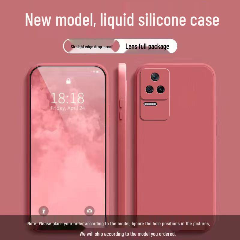 Redmi K40s Anti-Drop Full Coverage Solid Color Silicone Phone Case
