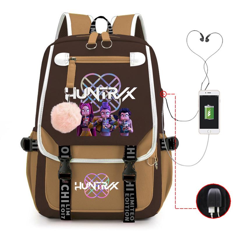 College Style Animation Cartoon Student Schoolbag Junior High School Multi-Functional Large Capacity Leisure Backpack