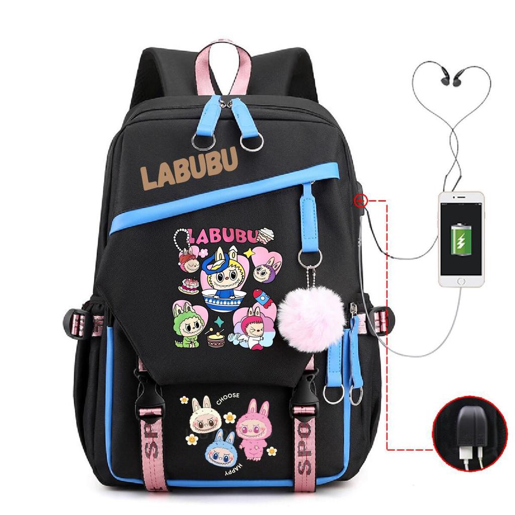 Cute Children's Schoolbag Contrasting Color Neutral Casual Backpack Cartoon Printing Primary and Secondary School Students