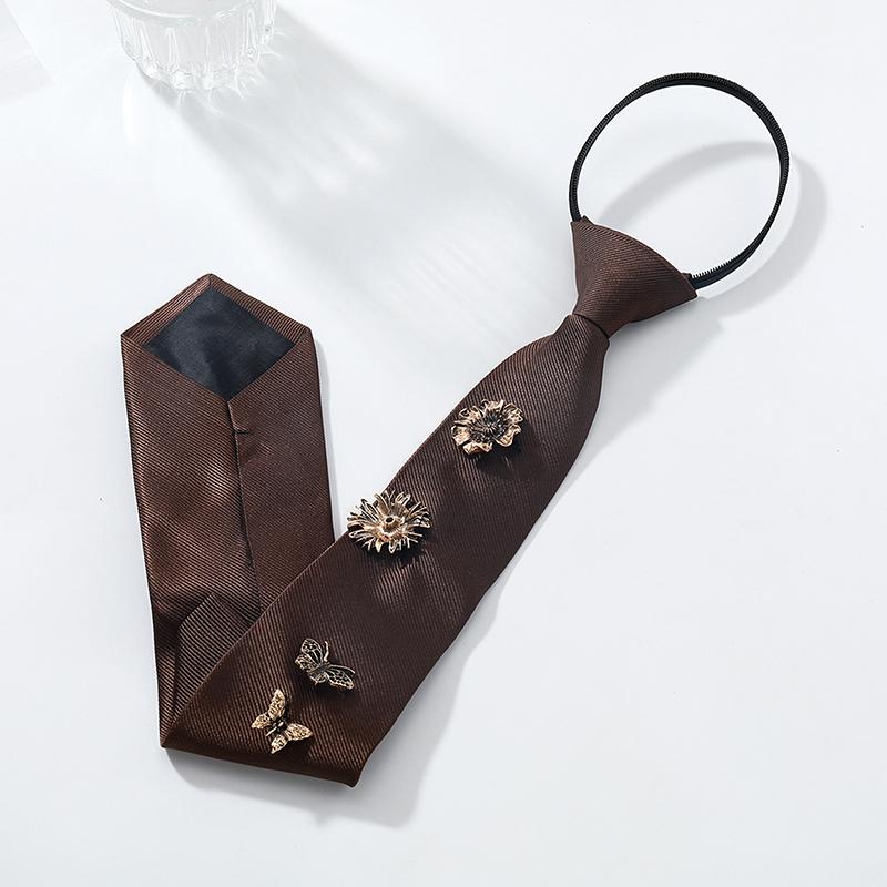 Versatile Flowers Butterfly Tie Luxury Design Shirt Tie Autumn Creativity Multi Element Splicing Accessories
